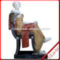 Garden sitting sculpture craft stone woman life size statues YL-R048